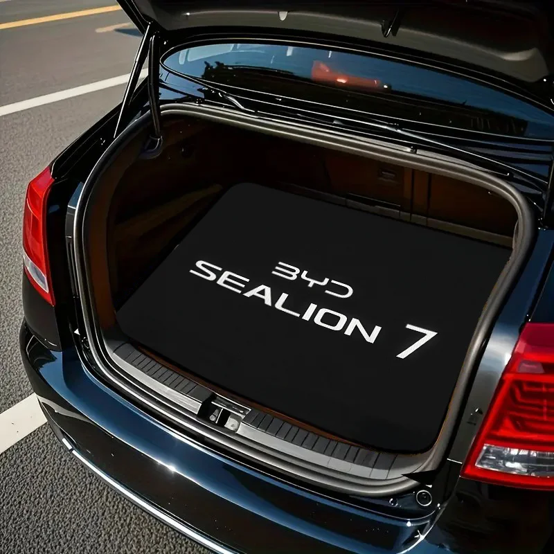 1pc For BYD Sealion 7 Letter Print Trunk Mat, Suitable For All Car Models, Made Of, Stylish, Durable, And Easy To Clean. A Perfe