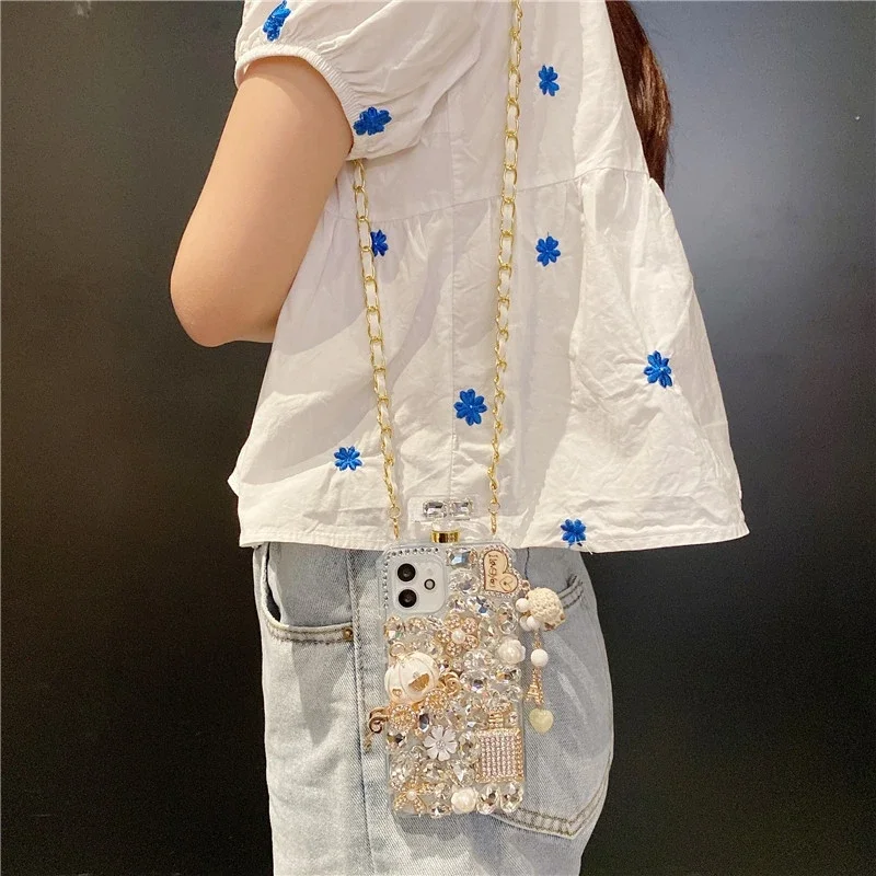 Роскошный блестящий чехол со стразами и бриллиантами 16 Plus 16pro 16 pro max Perfume Case для iphone 15 14 11 12 13 pro max bling Case