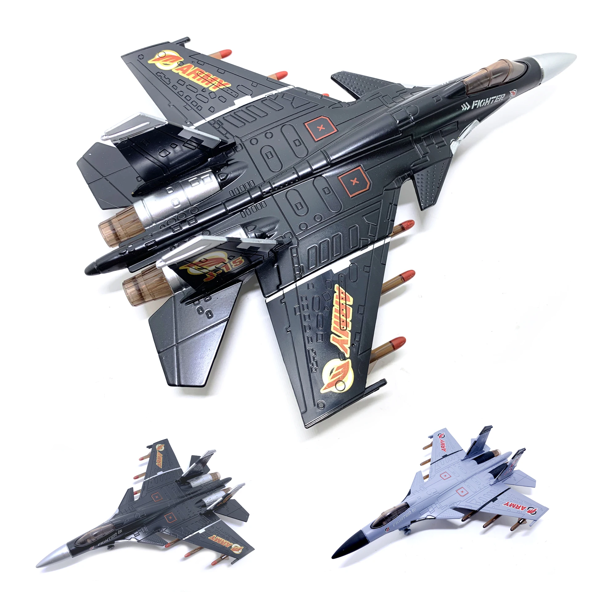 

1:87 China J-15 Jet Fighter Diecast Military Aircraft Model Toys Pull Back Warplane With Sound LIght Kids Toys B114