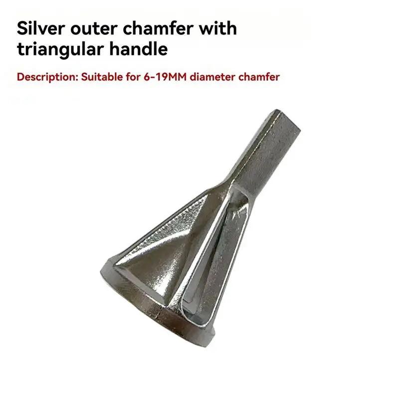 【AA86】3Pc Triangular Handle Length Of 18Mm Except For Burr Screw Polishing Drill Chamfering Tool Suitable Diameter Of 6-19Mm