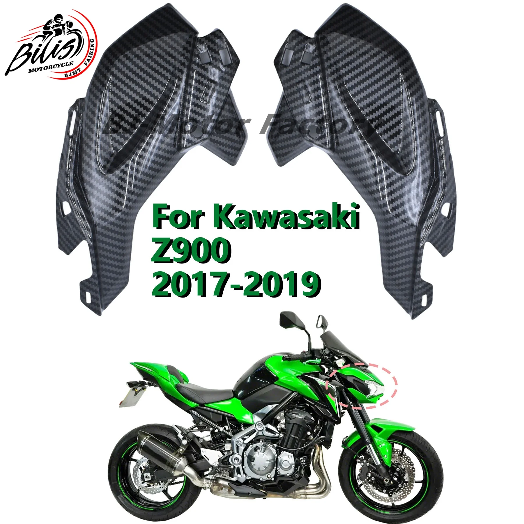 

Motorcycle Injection ABS Front Headlight Cover for Kawasaki Z900 2008-2012 Front Side Nose Panel Fairing Guard