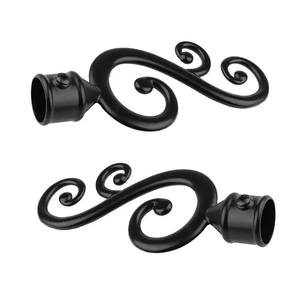 Decorative Curtain Pole Ends Royal Iron Rod Finial Window Ornament for Curtain Rods Bar Support