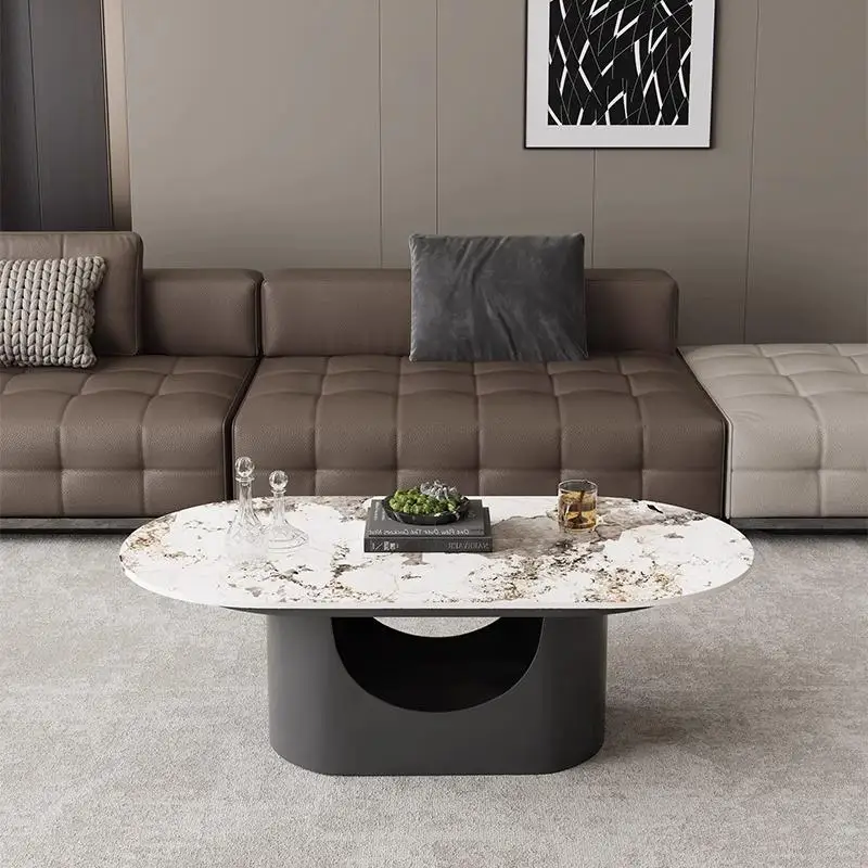 

SAT manufacturers wholesale luxury modern simple coffee table set living room design center slate table living room furniture