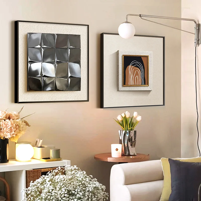 Bauhaus 3D Wall Stickers for Living Room High End Decorative Painting for Entryway Minimalist Metal Wall Art Modern Home Decor