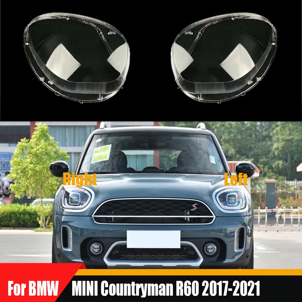 For BMW MINI Countryman R60 2017 - 2021 Headlamp Cover Transparent Headlight Shell Lens Plexiglass Replace Original Lampshade