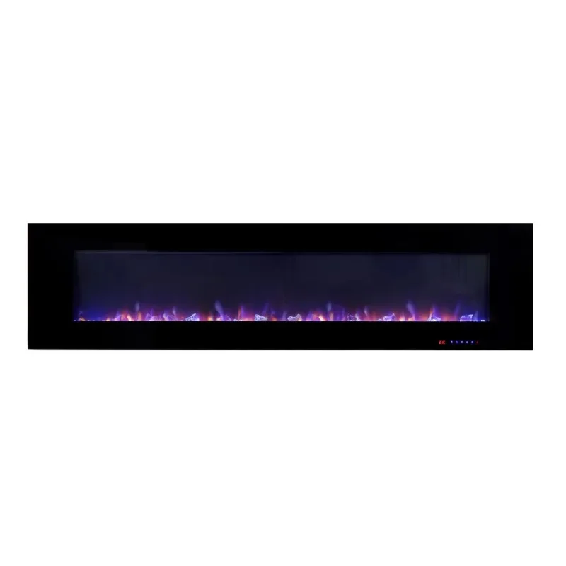 Dreamflame 72-Inch Indoor Electric Fireplace Heater Wall Mounted Remote Control LED Real Flame Not for Recessed Use Households