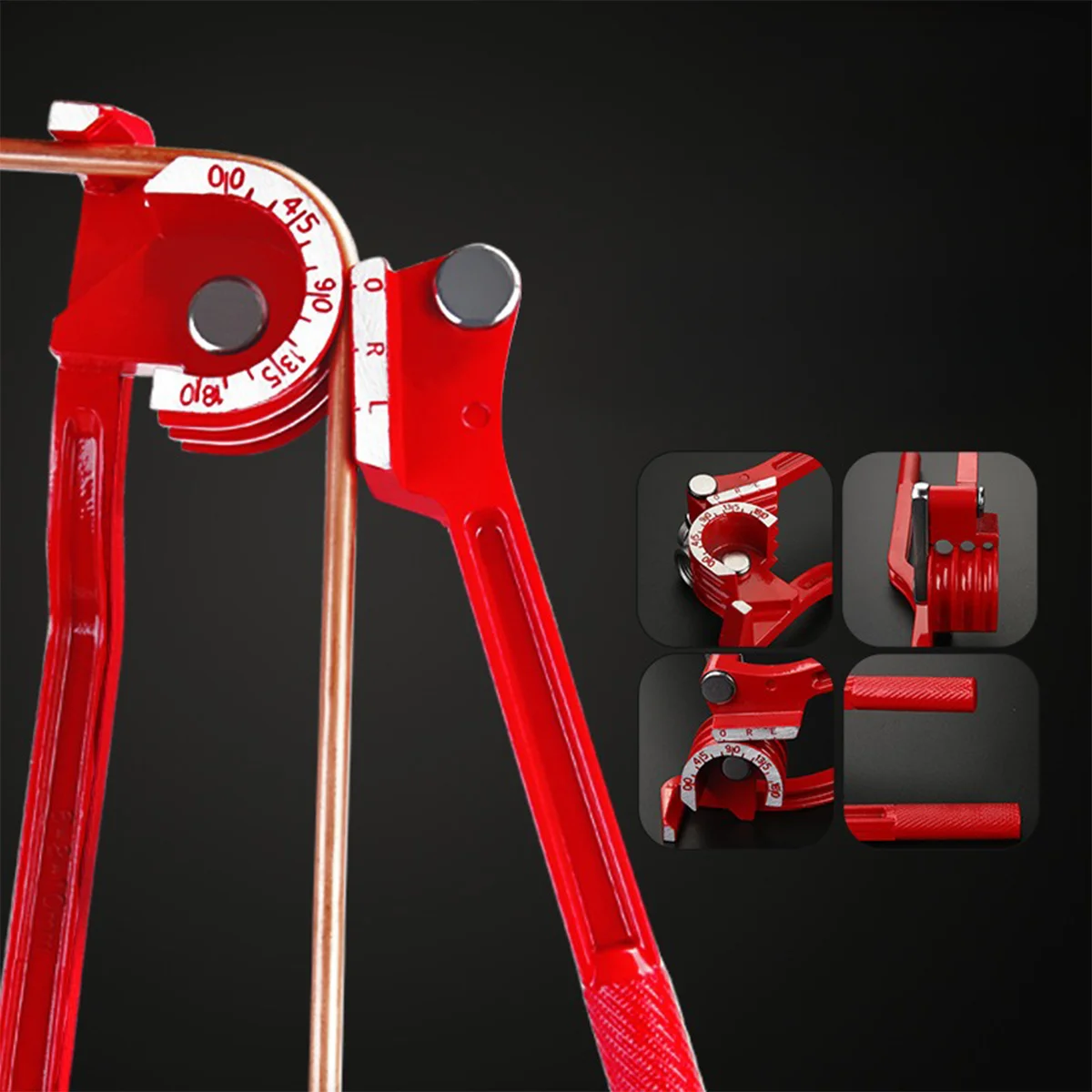 3-in-1 Rohrbiegegerät (6/8/10mm), Robustes Manuelles Rohrbiegegerät für Kupfer-, Aluminium- und dünnwandige Stahlrohre; Rohrreparaturwerkzeug – Detail 7