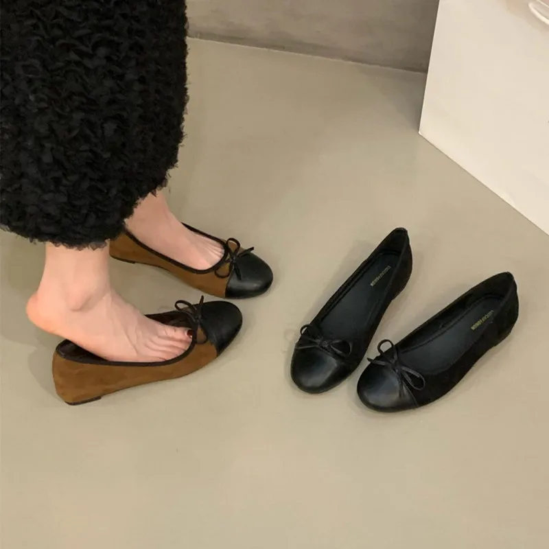 

Bailamos Women Flat Shoes Female Flats casual Ballet Dancing Shoes Foldable Sole Boat Shoes Slip On Slipper Mules Shoes