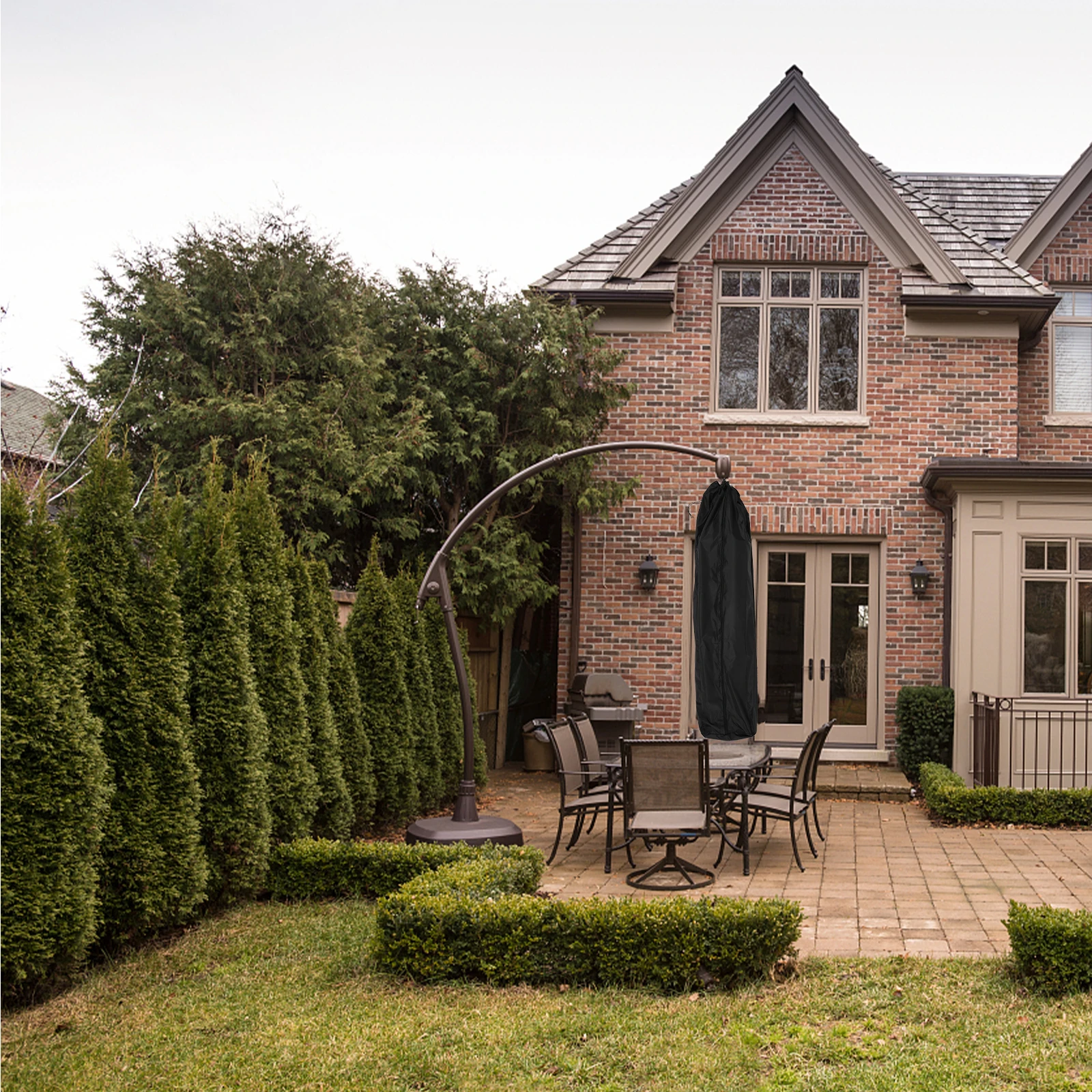 

Umbrella Drying Rack Cover Rotary Weather Resistant Dust Proof Waterproof Heavy Duty Zip Draw String Base Tighten Oxford