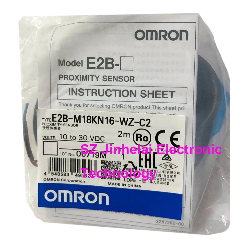Novo original interruptor de proximidade visível à prova d'água OMRON E2B-M18KS05 M18KN10 M18KS08 M18KN16 M18LN10 M18LN16-WZ-B1 B2 C1 C2 2M