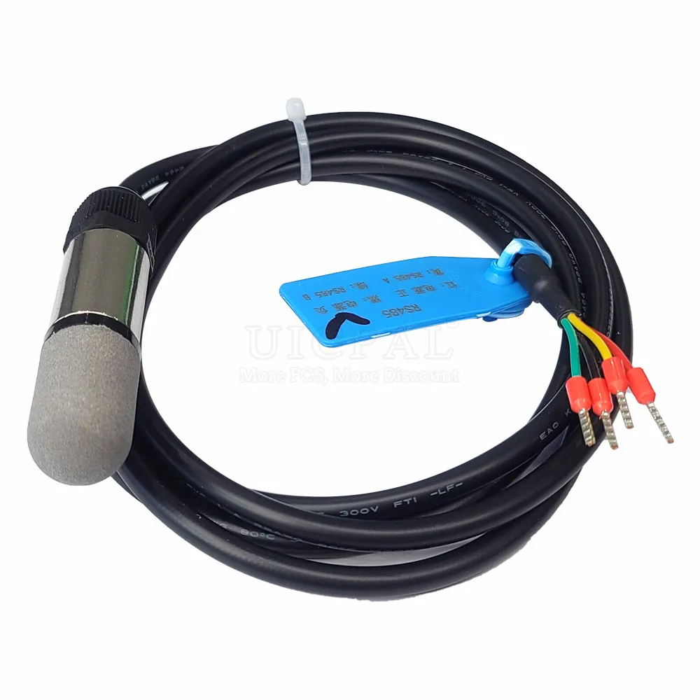 SHT40 Temperature Humidity Sensor Probe Cable Metal Head Digital Capacitance Sensors for Greenhouse 1M 3M 5M 12M OEM RS485