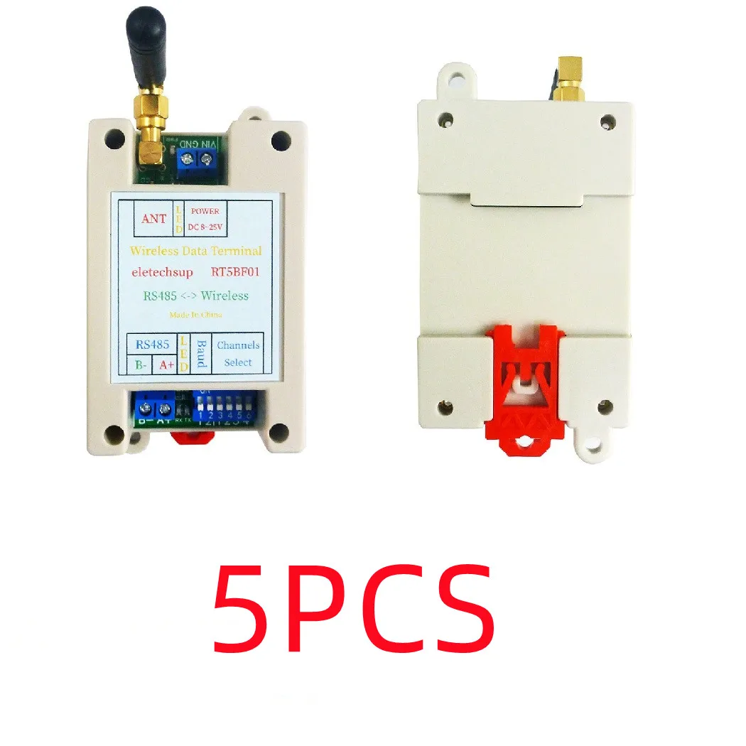 

DC 12V 24V Din Rail DIP Switch RS485 Wireless Transceiver 20DBM -121dBm UART Transmitter and Receiver Modbus RTU Module