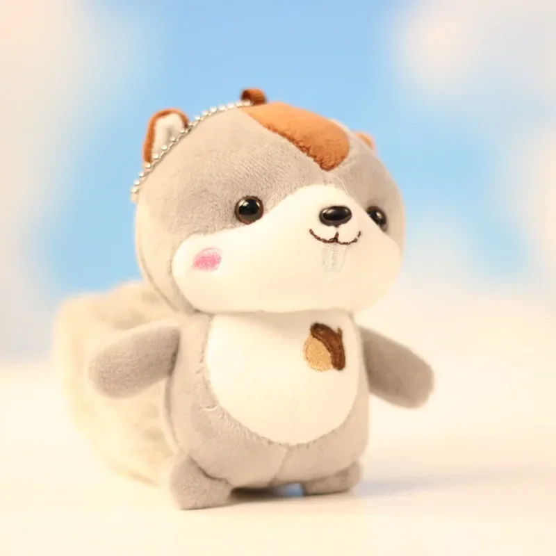 Cute Little Squirrel Plush Toy 키링 Kawaii Animal Keychain Squirrel Plush Toys Bag Decor Ornaments Pendant Holiday Gifts Fashion