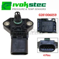 1.9 Tdi 4 Bar Manifold Absolute Pressure (MAP) Sensor For Audi A1 1.4 A6 A7 Q5 VW SKODA SEAT 0281006059 03K906051 0281006060