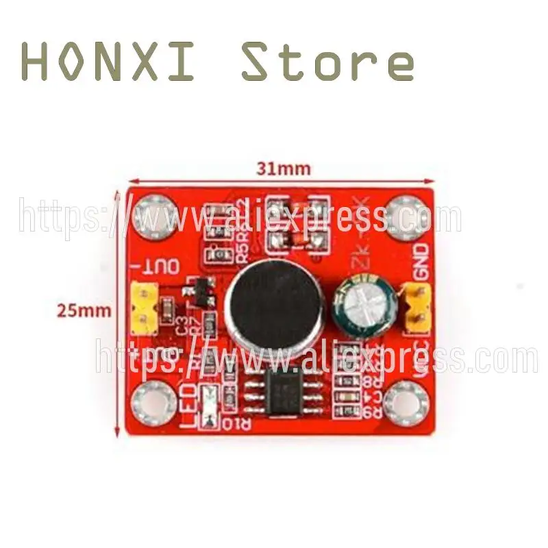 1PCS Sound sensor module microphone acoustic delay direct-drive motor driven plate LED DIY small electric fan