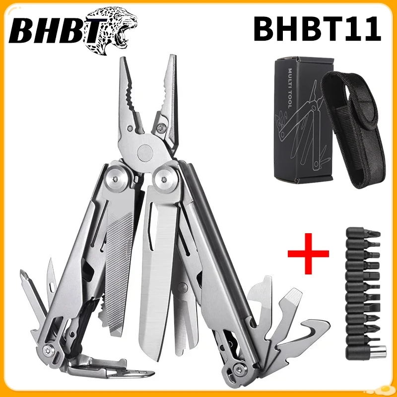 BHBT Outdoor Camping Multifunctional Multi Tool EDC Wrench Clamp Pocket Camping Multitool Folding Knife Cutter Pliers