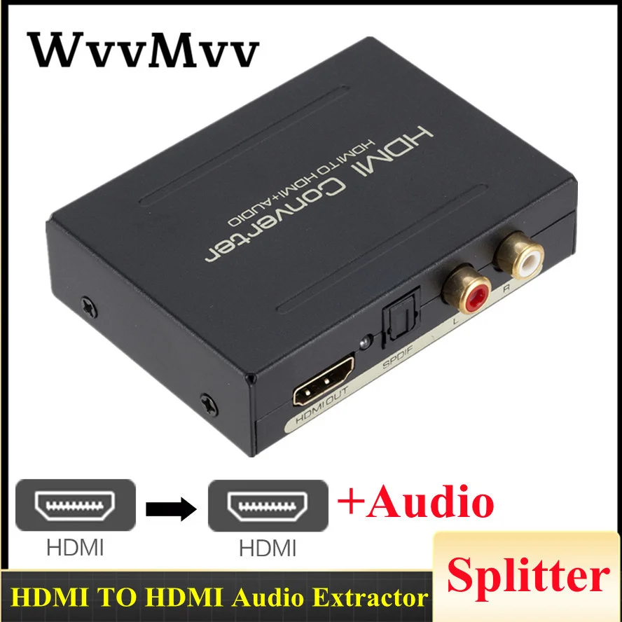 

HDMI Converter HDMI Audio Extractor 5.1ch 2.0ch HD Audio Extractor HD To Audio Extractor Splitter Optical TOSLINK SPDIF