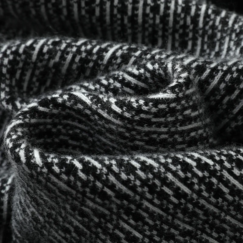 Trendy Men's 100% Cashmere Pullover High Quality Knitted Sweater Loose Round Neck Tops Thick Luxury Brand Streetwear Pull Jumper