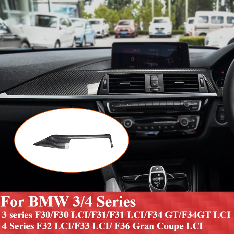 

For BMW 3 4 Series RHD Real Carbon Fiber Dashboard Center Console Trim Interior Panel Cover Decorative Modification Accessories