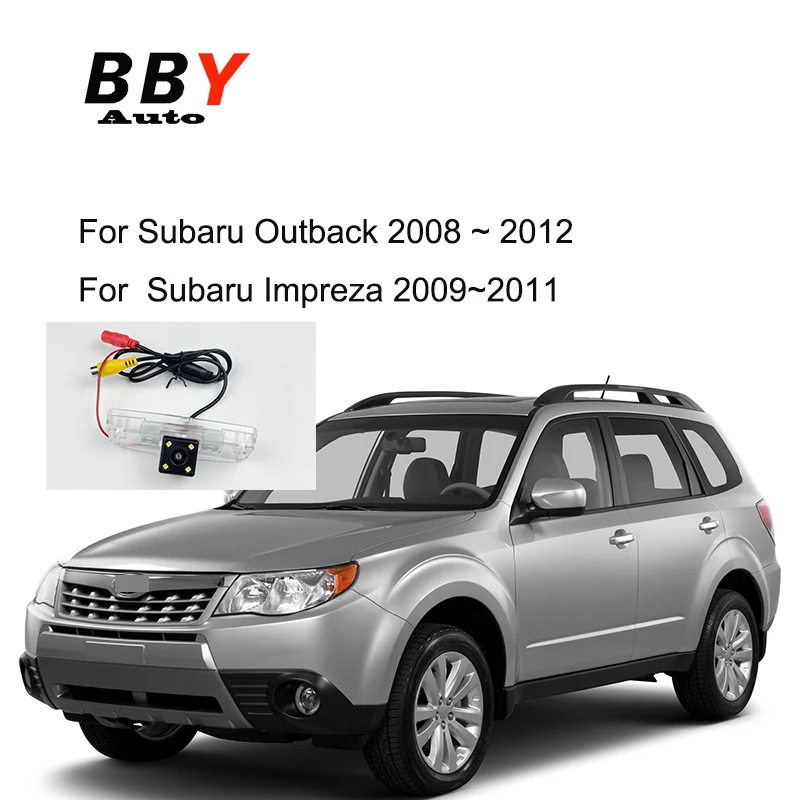 Backup Camera For Subaru Forester Outback 2008~2012 Impreza 2009~2011 Night Vision Parking License plate Rear view Camera