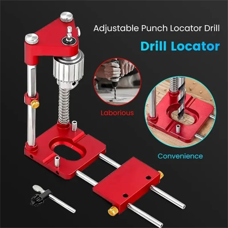 

Woodworking Drill Locator Portable Labor Saving Drilling Template Drill Bits Guide Locators Hole Opener Carpenter DIY Hand Tool