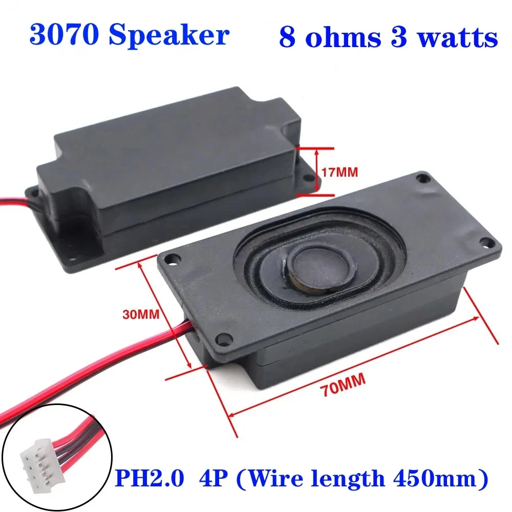 1Pair 8ohm 3W 3070 3370 8Ω 2W 6423 5318 3718 Loud Speaker With 2Pin 4Pin PH2.0 connector Computer LCD Monitor TV Speaker Horn