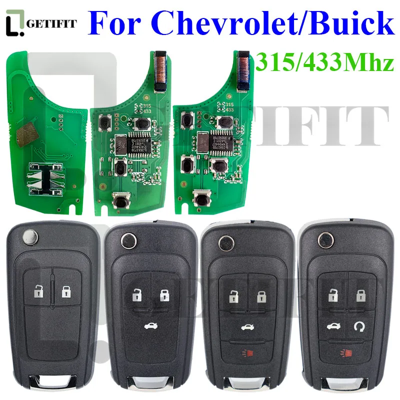 

Keyless Go Auto Smart Remote Key for Buick for Chevrolet Camaro Aveo Malibu Sail Orlando Cruze Epica Lova Trax Spark 315 433Mhz