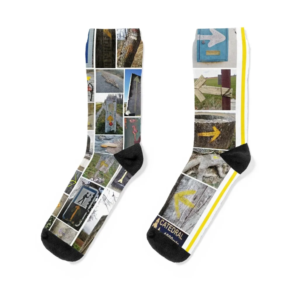 

The Arrows of the Camino de Santiago Socks essential Heating sock japanese fashion with print Male Socks Women's