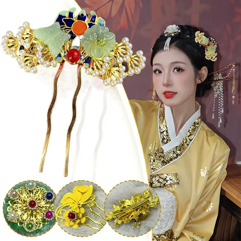 

Korea Hanbok Hair Hoop Performance Wedding Classical Hairclip Accessories Korean Traditional Headwear Hair Ornaments New