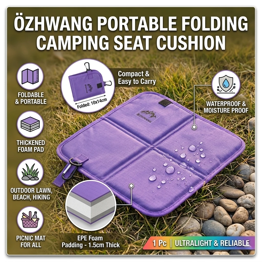 Coussin de siège pliable pour camping, imperméable, épaissi, portable, tapis de pique-nique, tapis anti-humidité pour extérieur, plage, randonnée, pelouse, 1 pièce