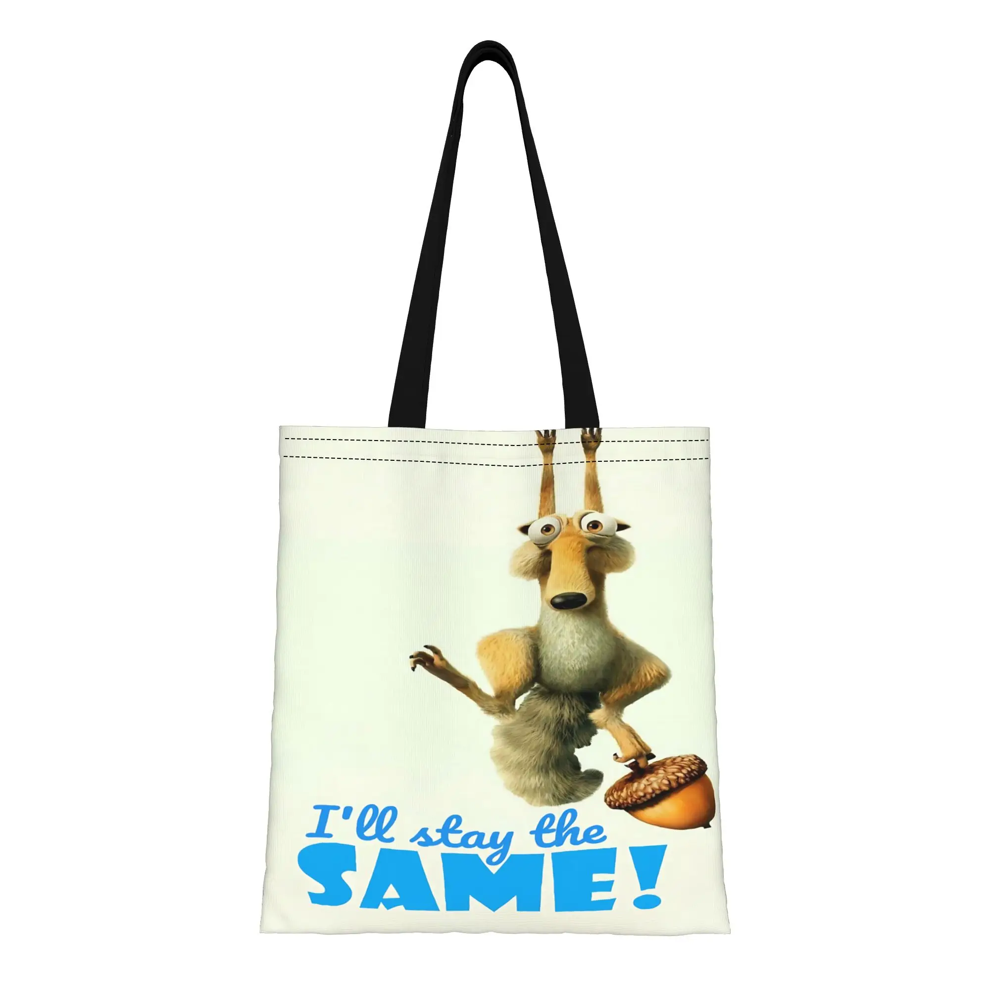 

2026 Fashionable Bag back to school Ice Age Manny Scrat Sid Diego Canvas Canvas Tote Bag Women'S Shoulder Handbag