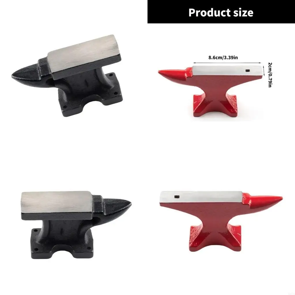 

X4YA Single Horn Cast Steel Anvil for Metal Forming High Hardness Round Horn Anvil Blacksmith Supplies Jewelry Accessories