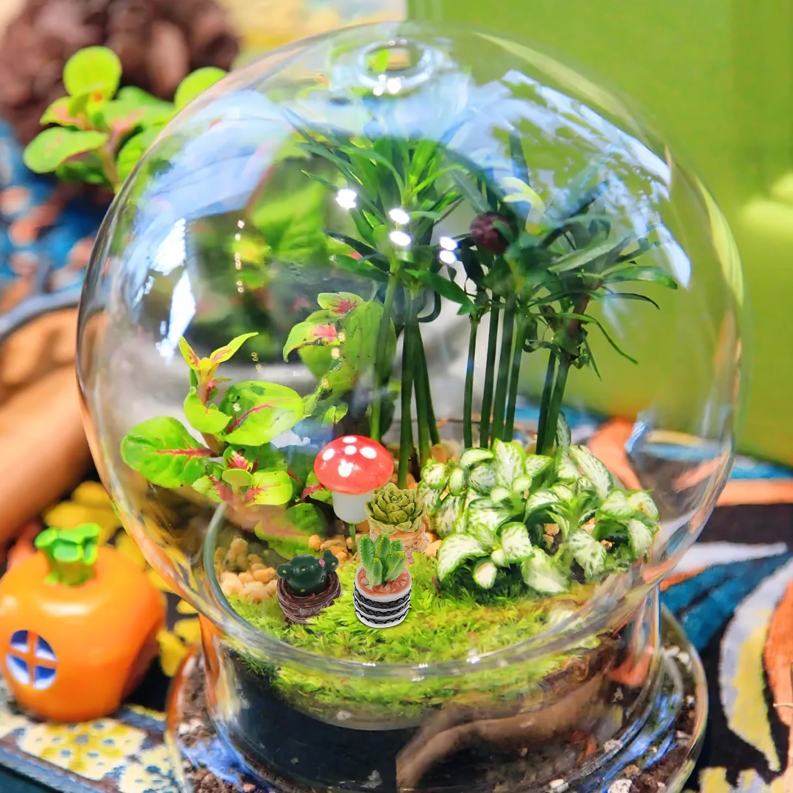 

8pcs Mini Artificial Cactus Fake Potted Plants For Decor Indoor Faux Cactus Small Plants In Pots Accessories