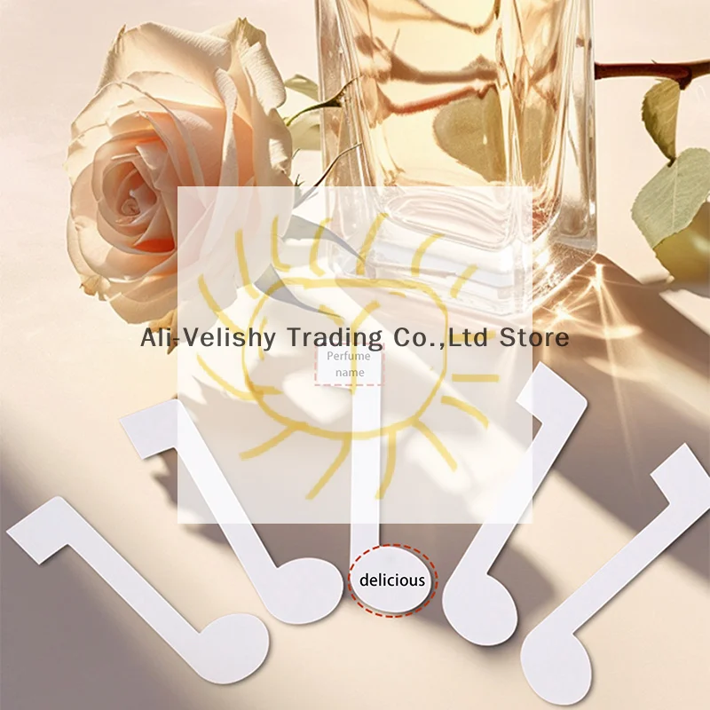 

100Pcs Note Shape Tape Aromatherapy Fragrance Perfume Essential Oils Test Tester Paper Strips Outfit Scented Diffuse Sticks