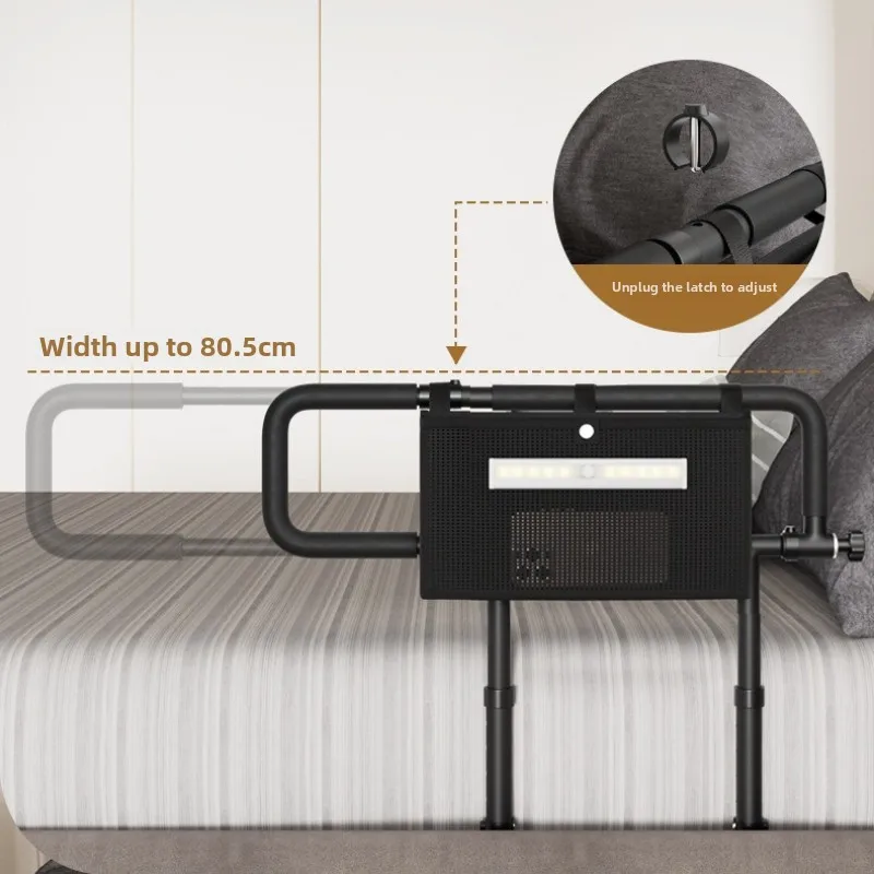 حاجز مساعدة للسرير لمقبض أمان قابل للطي وقابل للتعديل لكبار السن، مساعد بجانب السرير بدون مثقاب مع دعم قلاب، أداة إمساك متعددة الوظائف #3