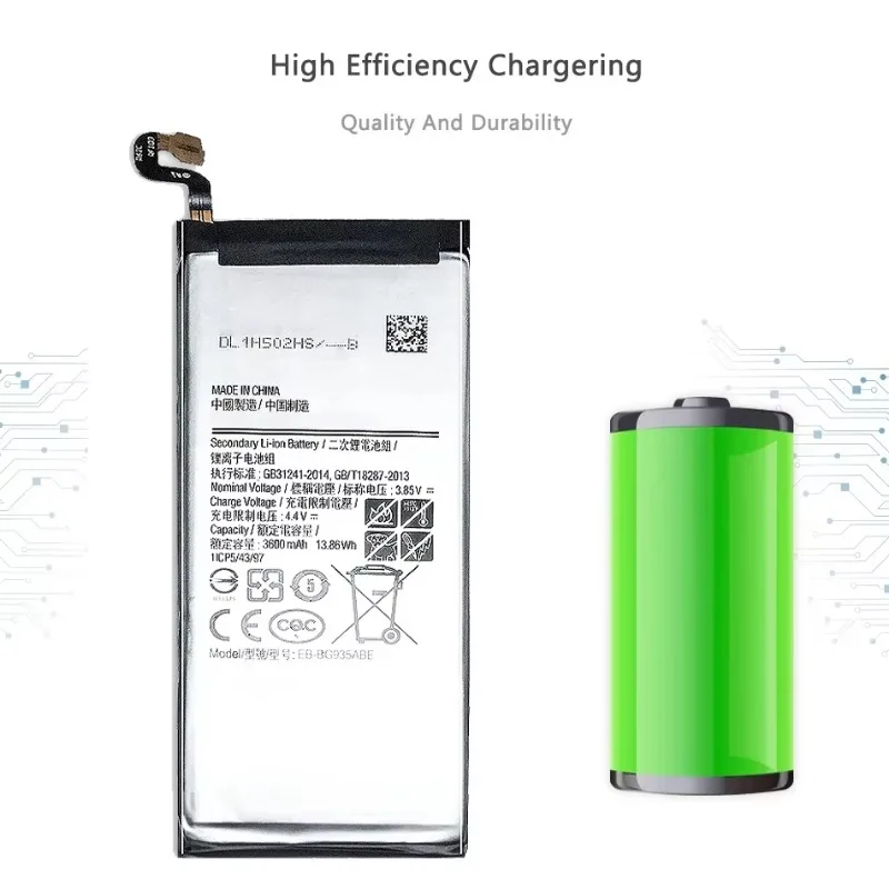 EB-BG935ABE 3.85V 3600mAh Battery For Samsung Galaxy S7 Edge S7Edge SM-G935F G9350 G935FD Mobile Phone Battery EB-BG935ABA