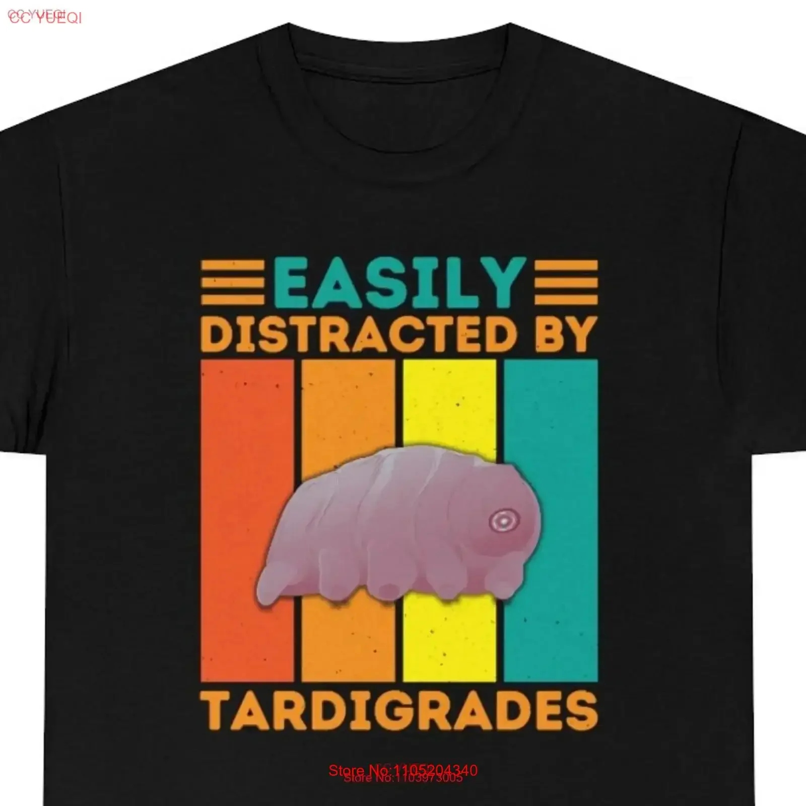 

Футболка «Легко отвлекается по тихогам», «Водный медведь, не уход за живой крошечный штамп», никогда не микроскопические животные, сильные как тихограда