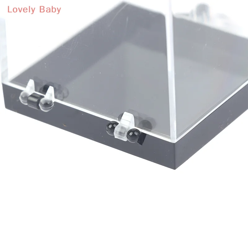 【BBS】1Pc Storage Boxes Lids Gemstone Display Coin Clear Container Specimen Mini Square Cube Acrylic Case Rough Mineral Standard