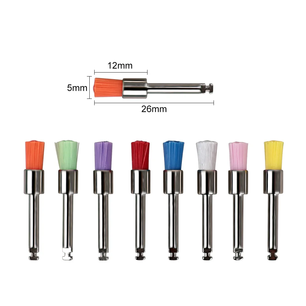 1/5Boxes SYJH RA Dental Polishing Polisher Brushes Nylon Cup 2.35mm Shank Stain Remover Prophy Angle Attachment Dentist Tool