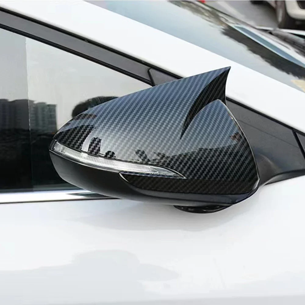 Osłony lusterek zewnętrznych z włókna węglowego, błyszczące, nakładki na lusterka boczne do Hyundai i30 i30N 2018-2023