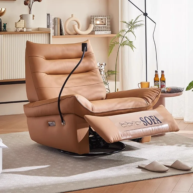 Household adjustable leisure electric sofa, function rotation can lie down and sleep
