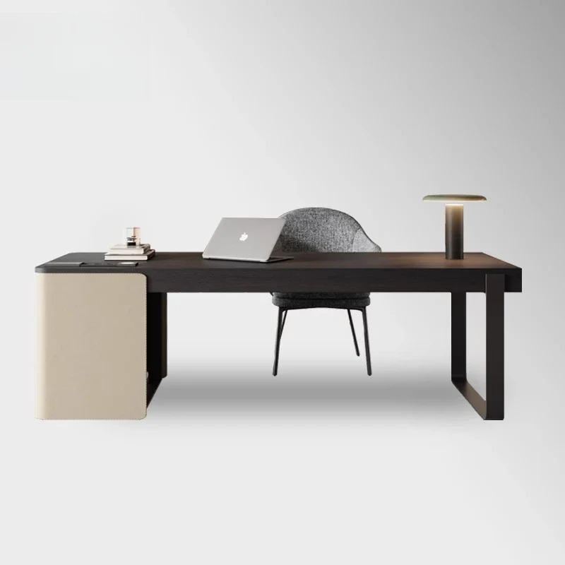 Modern high-end solid wood desk office home study minimalist computer desk