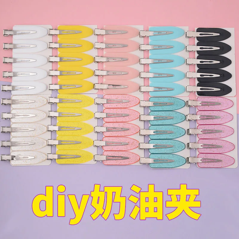 4Pcs 6cm No Bend Seamless Hair Clips Women Girls Non Crease Side Bangs Barrettes Makeup Face Washing Fixing Hairpins