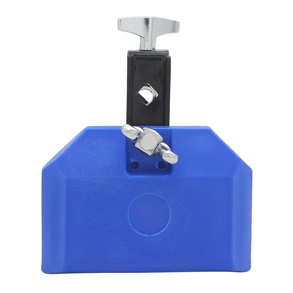 High Pitched  Easy Installation Blue Cowbell with Yellow Hammer Drum for Cow Bell Holder