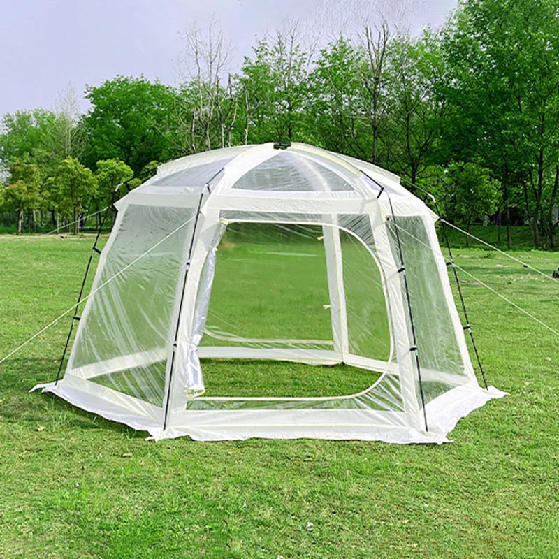 

Transparent Starry Sky Tent, Folding Portable Camping Tent, Outdoor Thickened Rainproof, Hexagonal