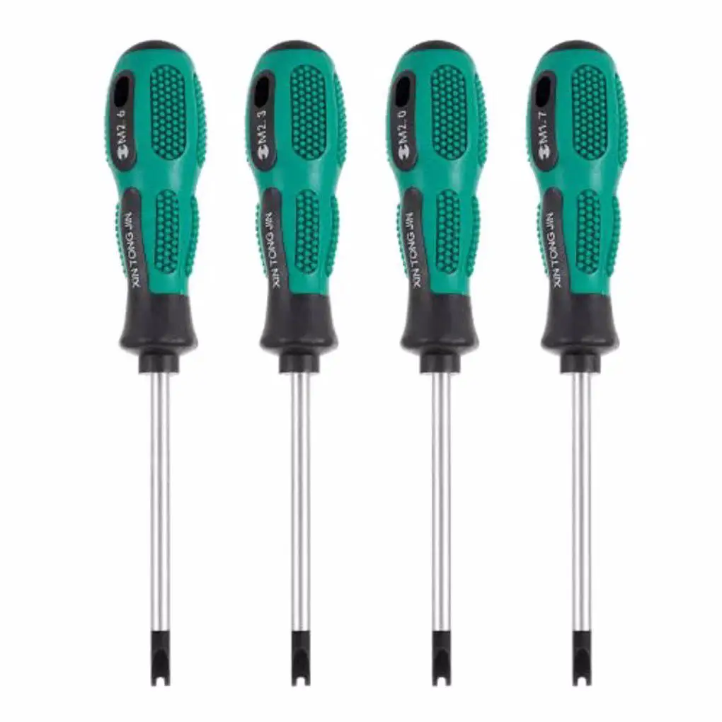 4Pcs/Set Screwdriver U-Shape Head Screw Drivers Cr-V Spanner Screwdriver Kit M1.7 x 50mm M2.0 x 50mm M2.3 x 50mm M2.6 x 50mm