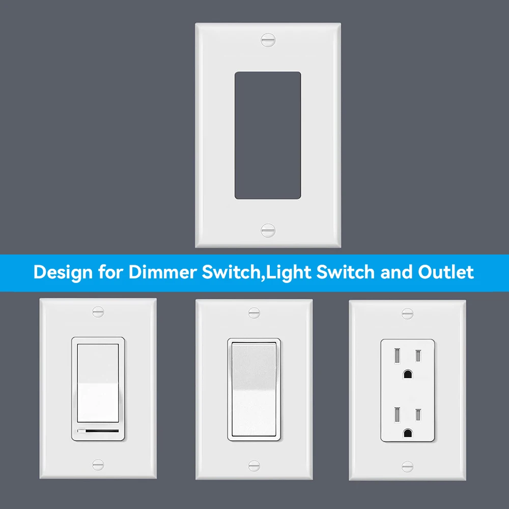 1 piece of wall panel light switch cover, various styles of PC wall panel light switch socket cover, sturdy and durable for home