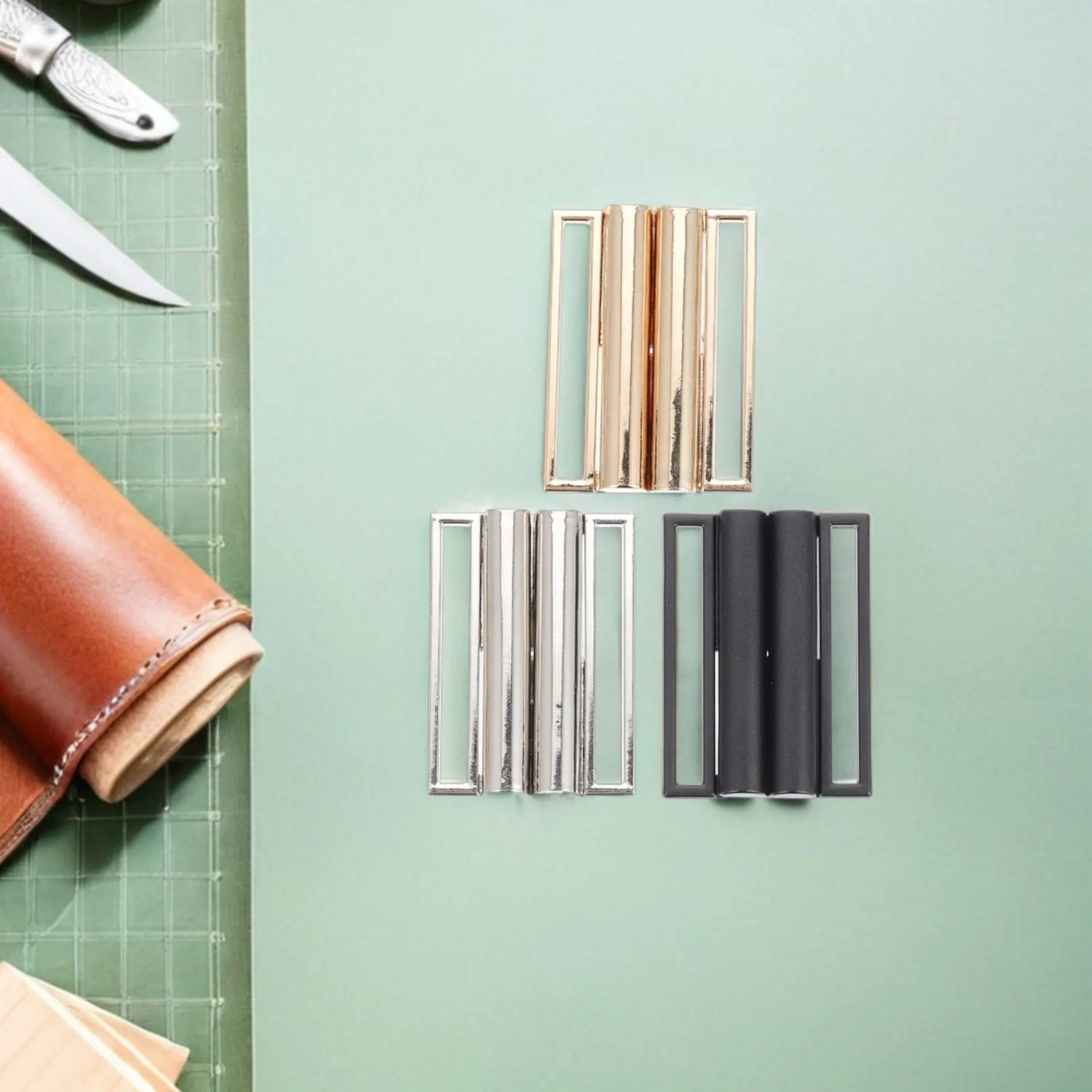 

Набор из 3 регулируемых квадратных пряжек для ремня из цинкового сплава для пальто, курток, платьев, брюк – сменные пряжки для ремней