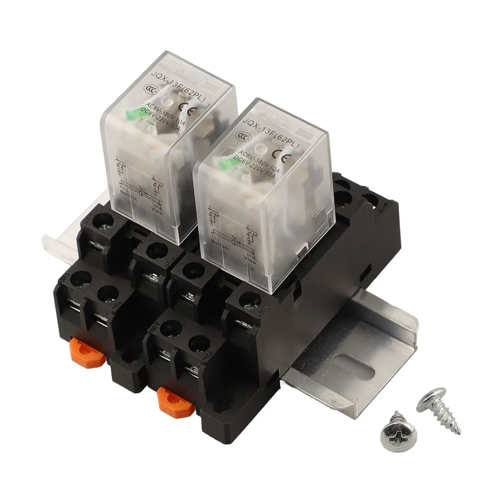 10A Power Relay Coil Power Relay 8 Terminals Design Built-in LED Light Multipurpose Mounting For JQX-13FL Relay