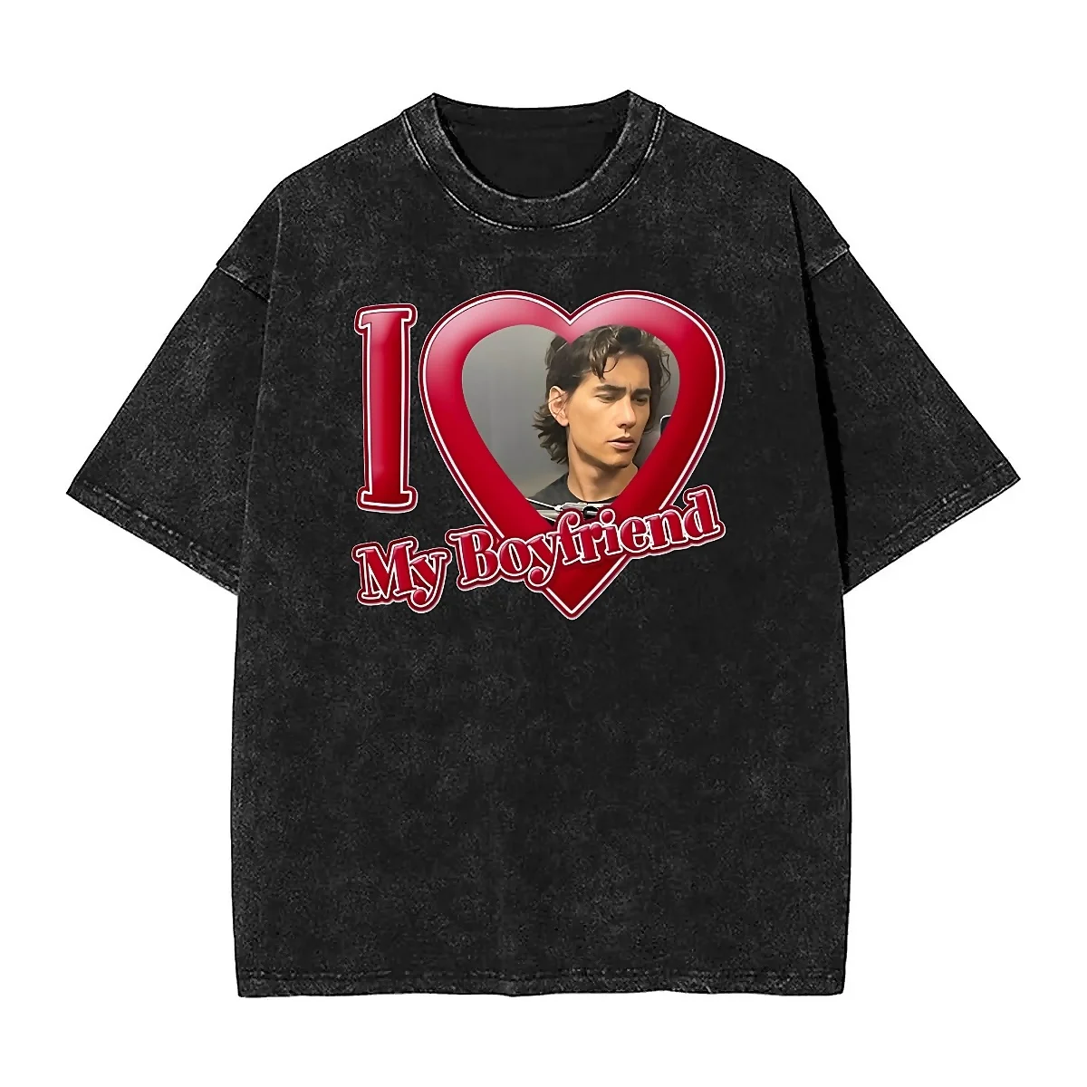 Enzo Vogrincic Uruguayan Actor Washed T Shirt Men I Love My Boyfriend Y2K T Shirts Summer O-Neck Harajuku Tees Oversized Tops